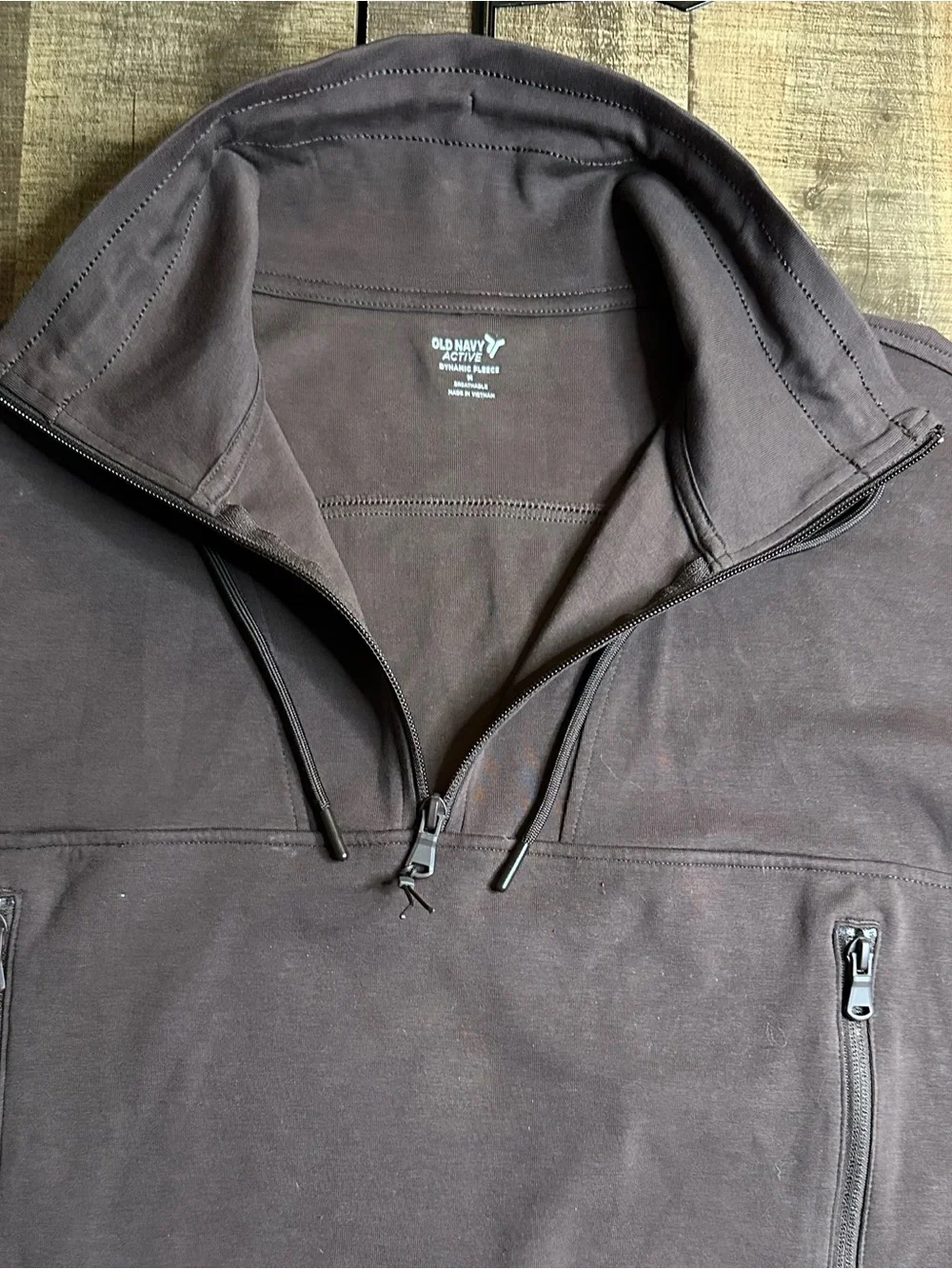 Old Navy Active Women's Medium Brown Quarter Zip Pullover Crop Sweatshirt